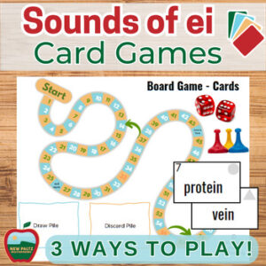 3 Sounds of ei Card Games - 3 Games in 1 - Low Prep, Orton-Gillingham Aligned